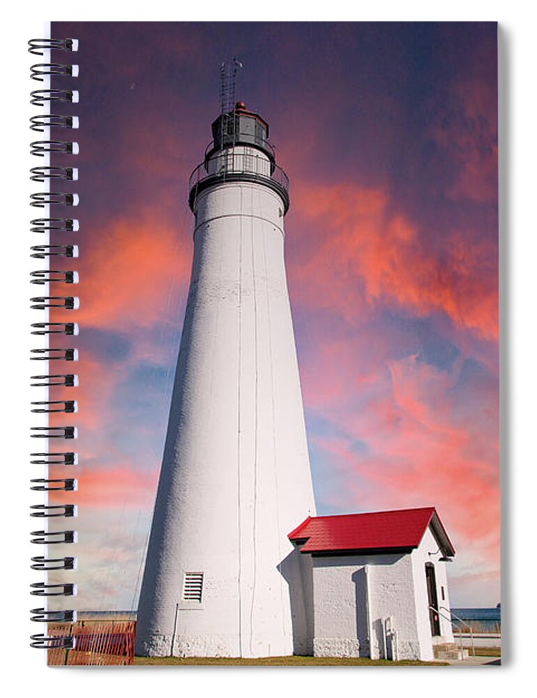  Spiral Notebook featuring the photograph Fort Gratiot Lighthouse in Michigan #8 by Eldon McGraw