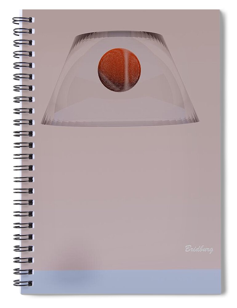 Lamp Shade Spiral Notebook featuring the digital art 801 Lamp Shade by David Bridburg