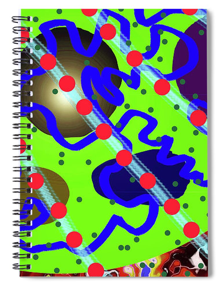 Walter Paul Bebirian: The Bebirian Art Collection Spiral Notebook featuring the digital art 9-7-2012kabcdefghijklmnopqrt by Walter Paul Bebirian