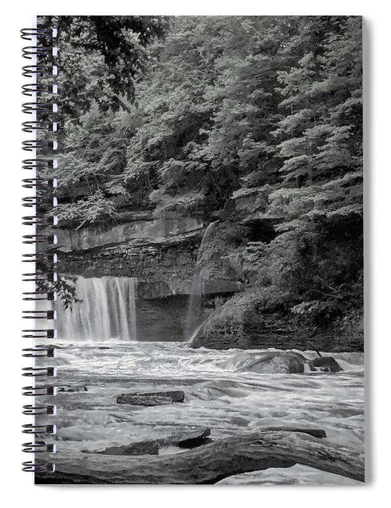  Spiral Notebook featuring the photograph Great Falls by Brad Nellis