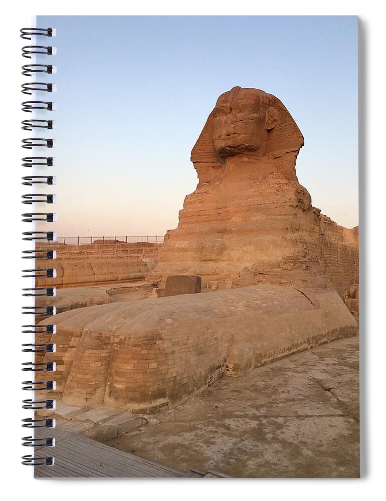 Giza Spiral Notebook featuring the photograph Great Sphinx #9 by Trevor Grassi