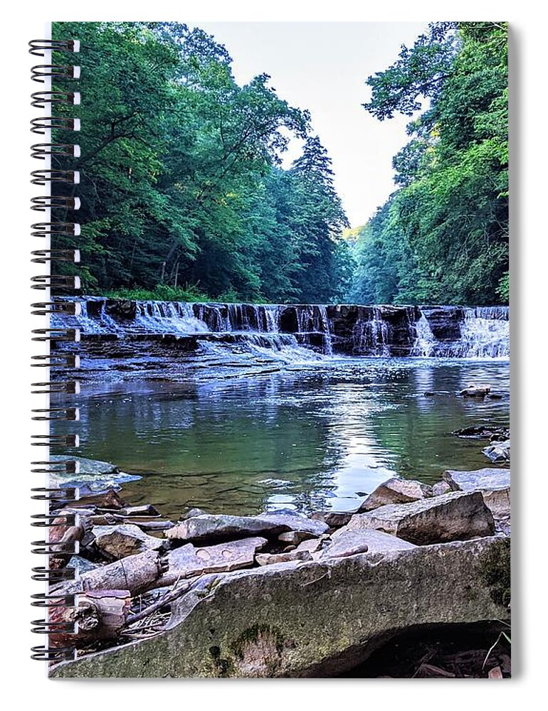 Waterfall Spiral Notebook featuring the photograph Henry Church Falls by Brad Nellis