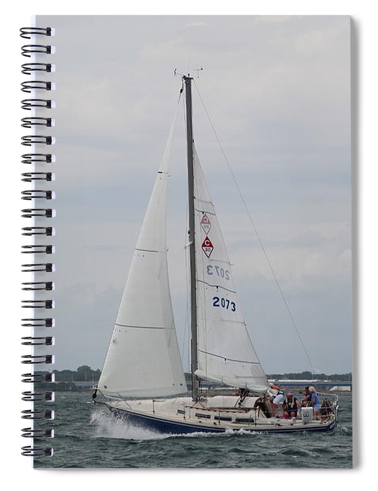 Spiral Notebook featuring the photograph The race #94 by Jean Wolfrum