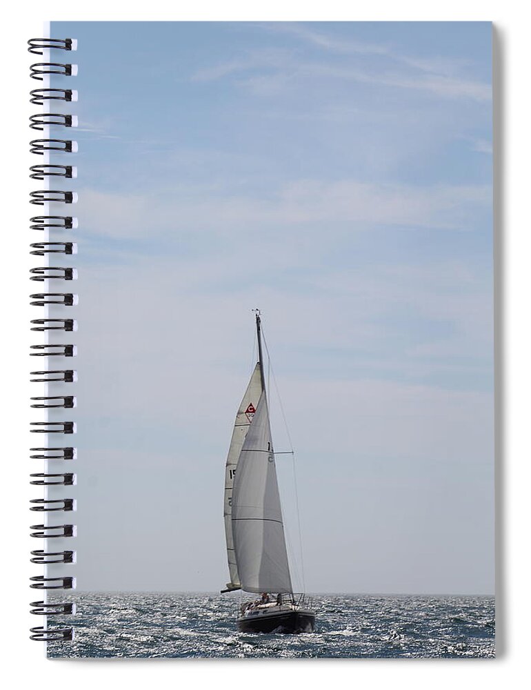  Spiral Notebook featuring the photograph The race #97 by Jean Wolfrum