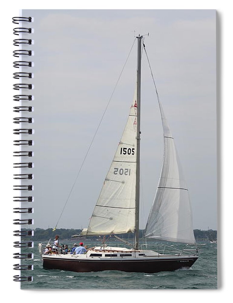  Spiral Notebook featuring the photograph The race #99 by Jean Wolfrum