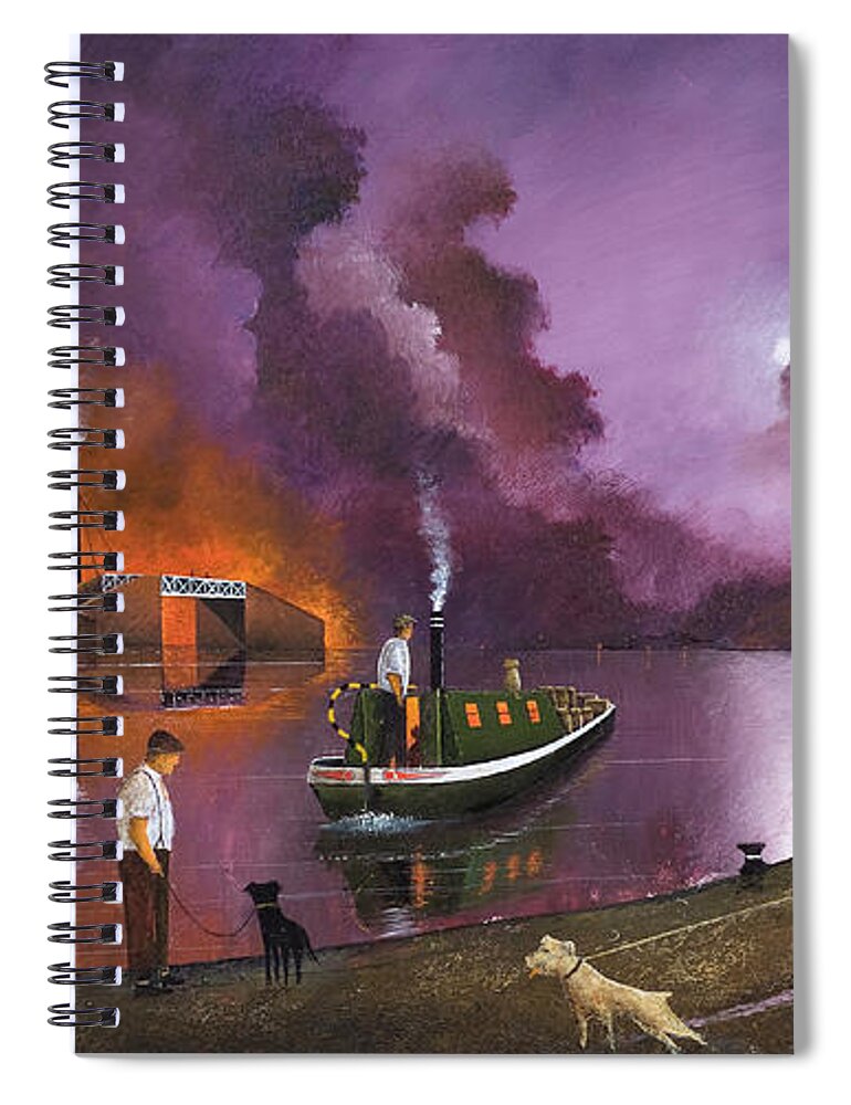English Painting Spiral Notebook featuring the painting Birmingham Liverpool Junction - England by Ken Wood