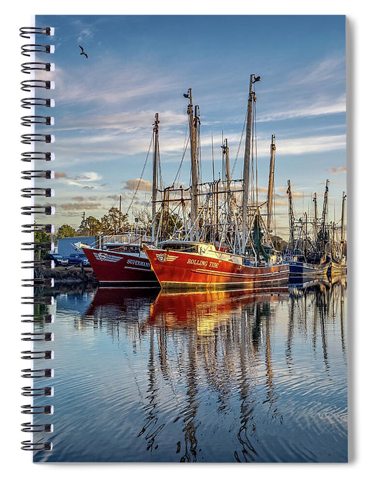 Bayou Spiral Notebook featuring the photograph A beautiful bayou morning, 12/23/20 by Brad Boland