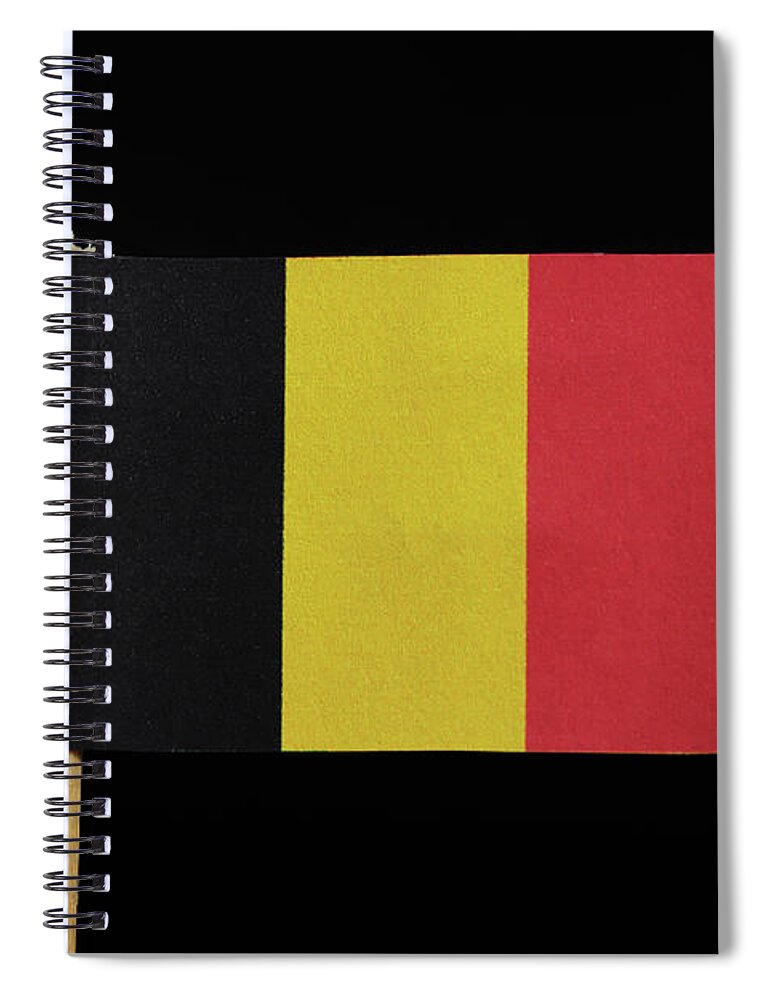 Belgium Spiral Notebook featuring the photograph Flag of the kingdom of Belgium by Vaclav Sonnek