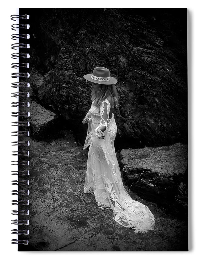 Manarola Spiral Notebook featuring the photograph A Beauty on the Rocks by Segura Shaw Photography