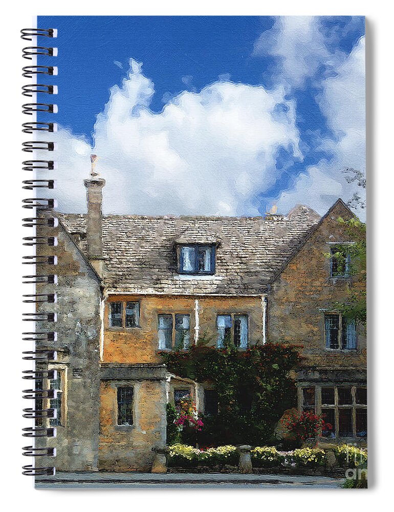 Bourton-on-the-water Spiral Notebook featuring the photograph A Bourton Inn by Brian Watt