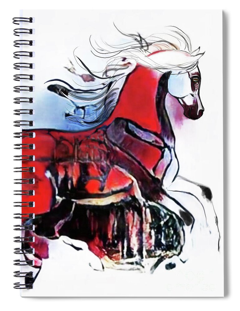 #nftartist #nftcollection #nftdrop #contemporaryart Spiral Notebook featuring the digital art A Cantering Horse 005 by Stacey Mayer