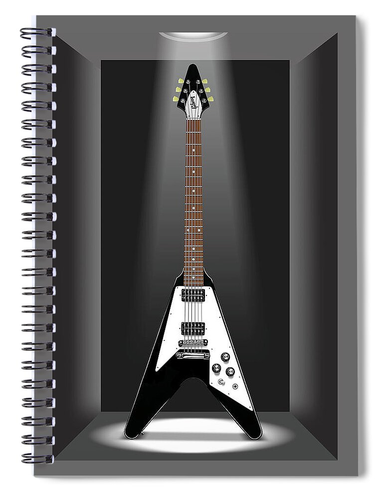 Electric Guitar Spiral Notebook featuring the photograph A Classic Guitar in a Box 13 by Mike McGlothlen