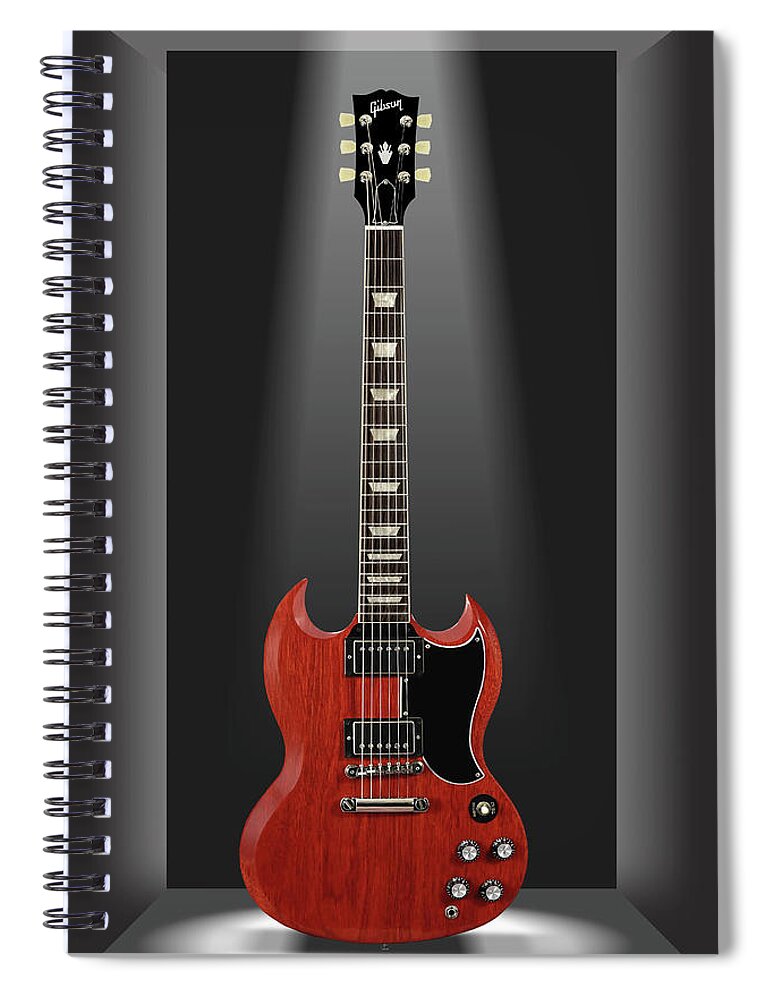 Electric Guitar Spiral Notebook featuring the photograph A Classic Guitar in a Box 14 by Mike McGlothlen