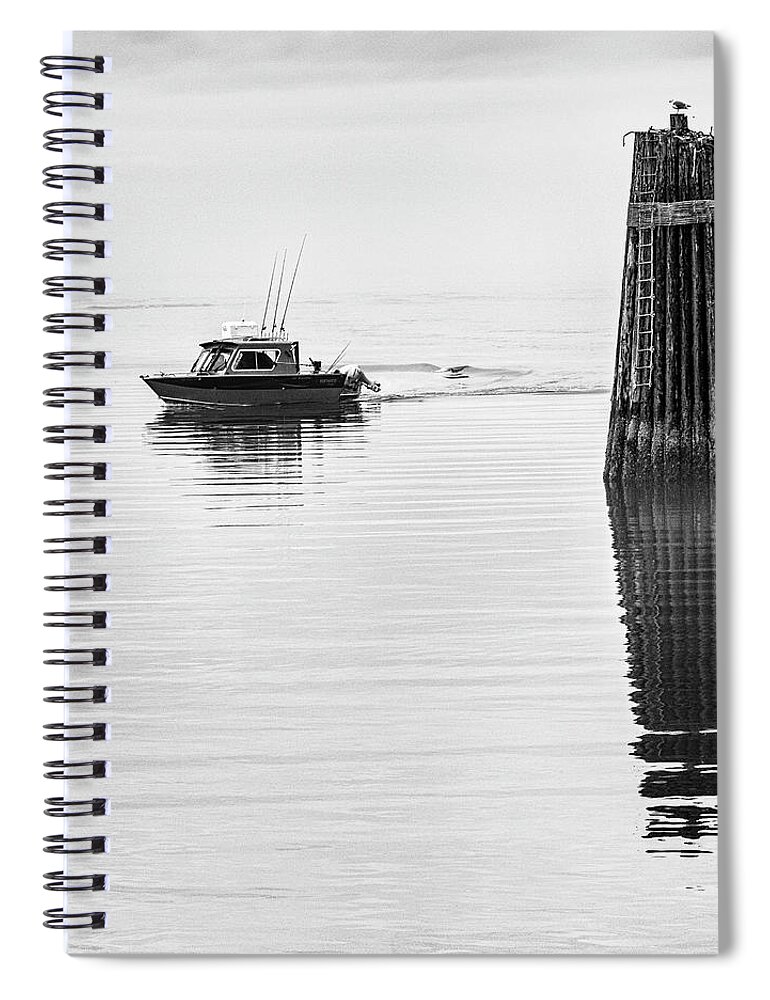 Water Spiral Notebook featuring the photograph A Day Out Fishing by Tony Locke