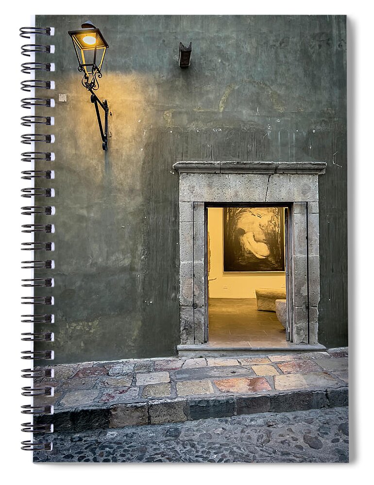 Street Photography Spiral Notebook featuring the photograph A Doorway to Another World by Mary Lee Dereske