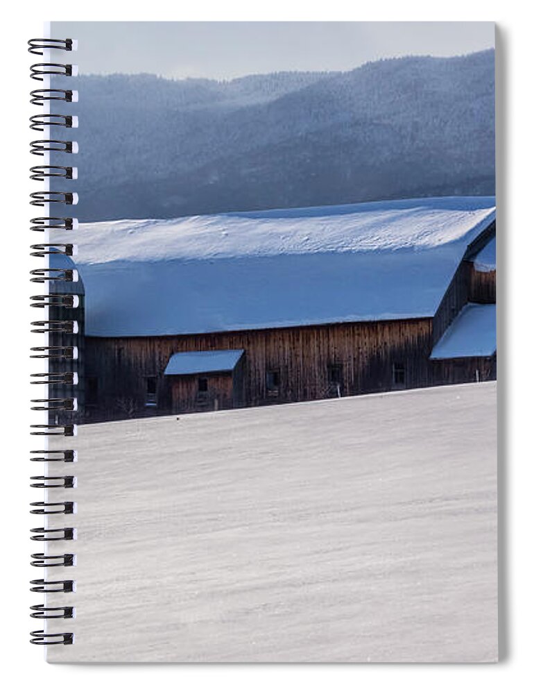 New England Spiral Notebook featuring the photograph A fine day in Waitsfield Vermont by Scenic Vermont Photography