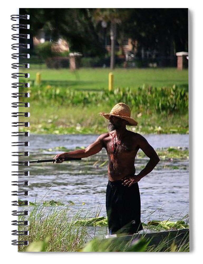 Fisherman Spiral Notebook featuring the photograph A Fishermans Paradise, Venetian Gardens by Philip And Robbie Bracco