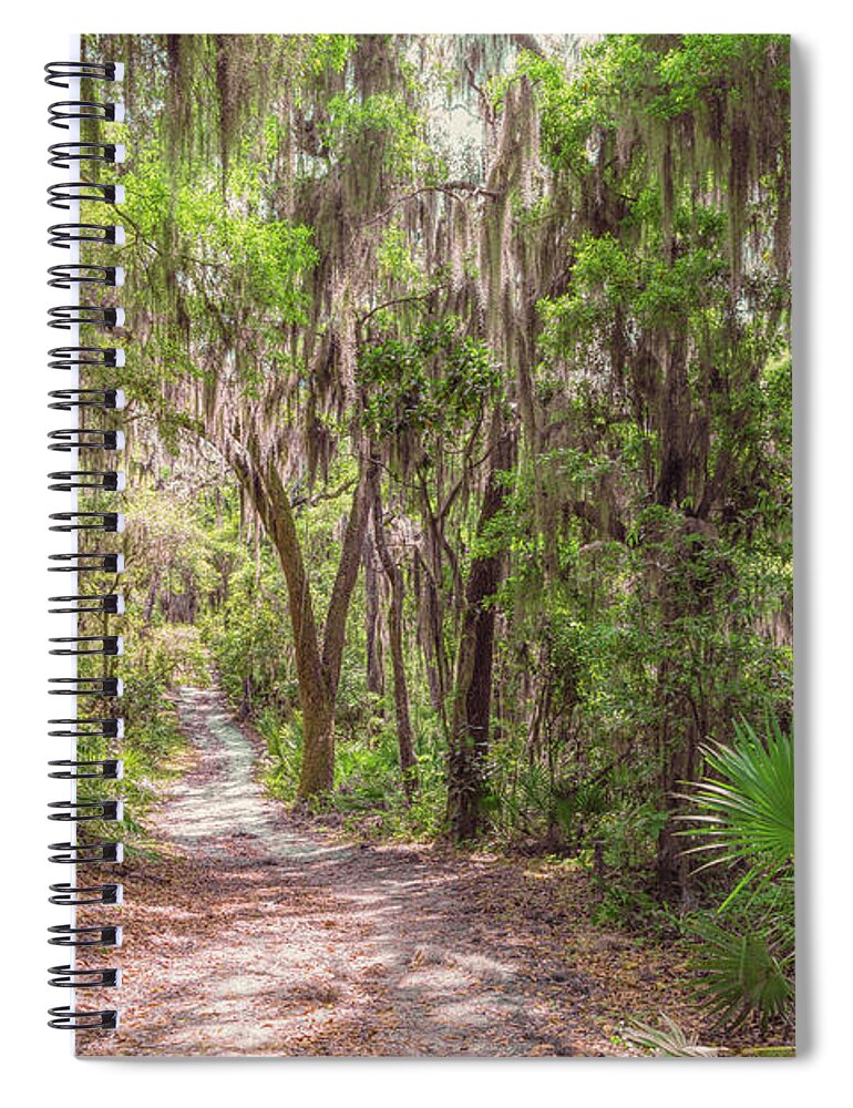 Artforsale Spiral Notebook featuring the photograph A Forest Trail by John M Bailey