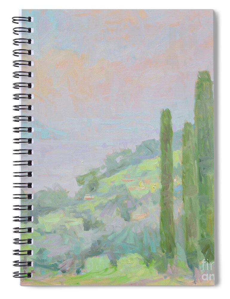 Fresia Spiral Notebook featuring the painting A Gentle Madness by Jerry Fresia
