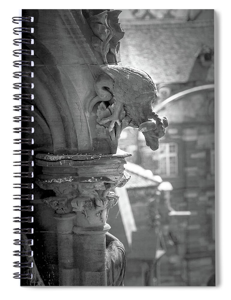 Architecture Spiral Notebook featuring the photograph A Grotesque in Strasbourg - 1 by W Chris Fooshee