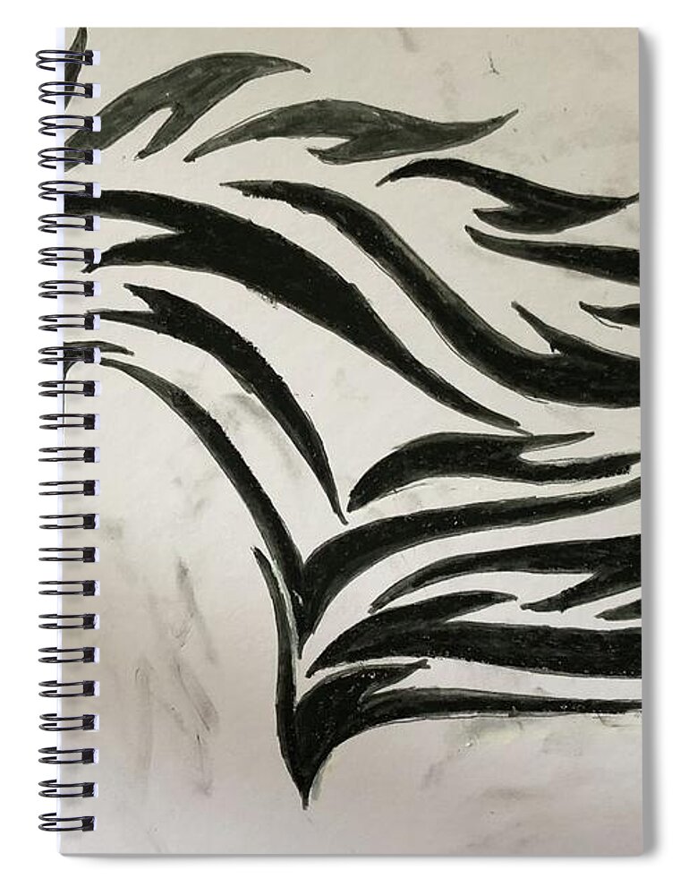Horse Spiral Notebook featuring the pastel A Horse in Chinese ink art by Richard Le Page