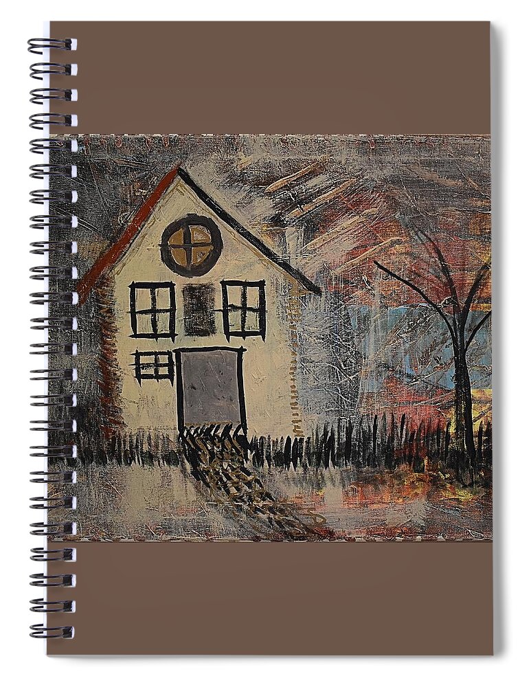Colorado Spiral Notebook featuring the painting A House Divided by Pam O'Mara