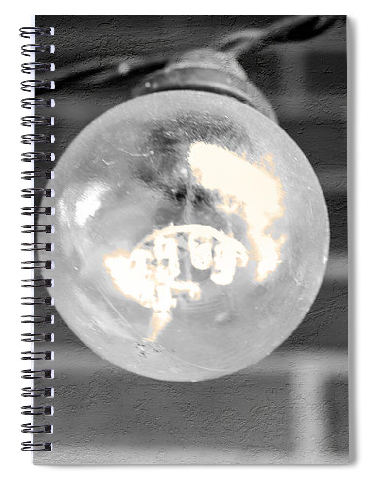Light Spiral Notebook featuring the photograph A light by Bentley Davis