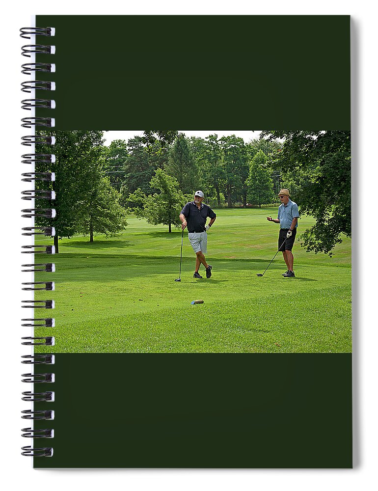 Golfers Spiral Notebook featuring the photograph A Little Trash Talk by Jill Love