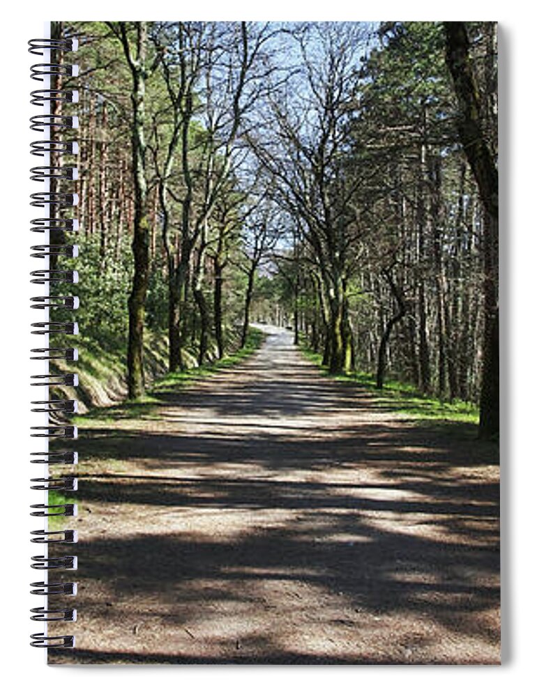 A Wild Ride Spiral Notebook featuring the photograph A long way ... by Karine GADRE