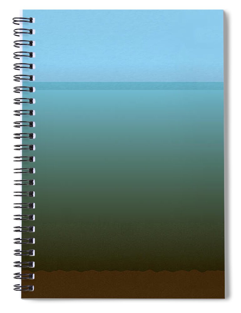 Water Spiral Notebook featuring the digital art A Look Across the Channel by Kae Cheatham