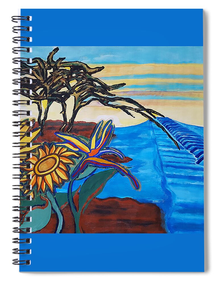 Bill Withers Spiral Notebook featuring the painting A Lovely Day by Rachel Natalie Rawlins