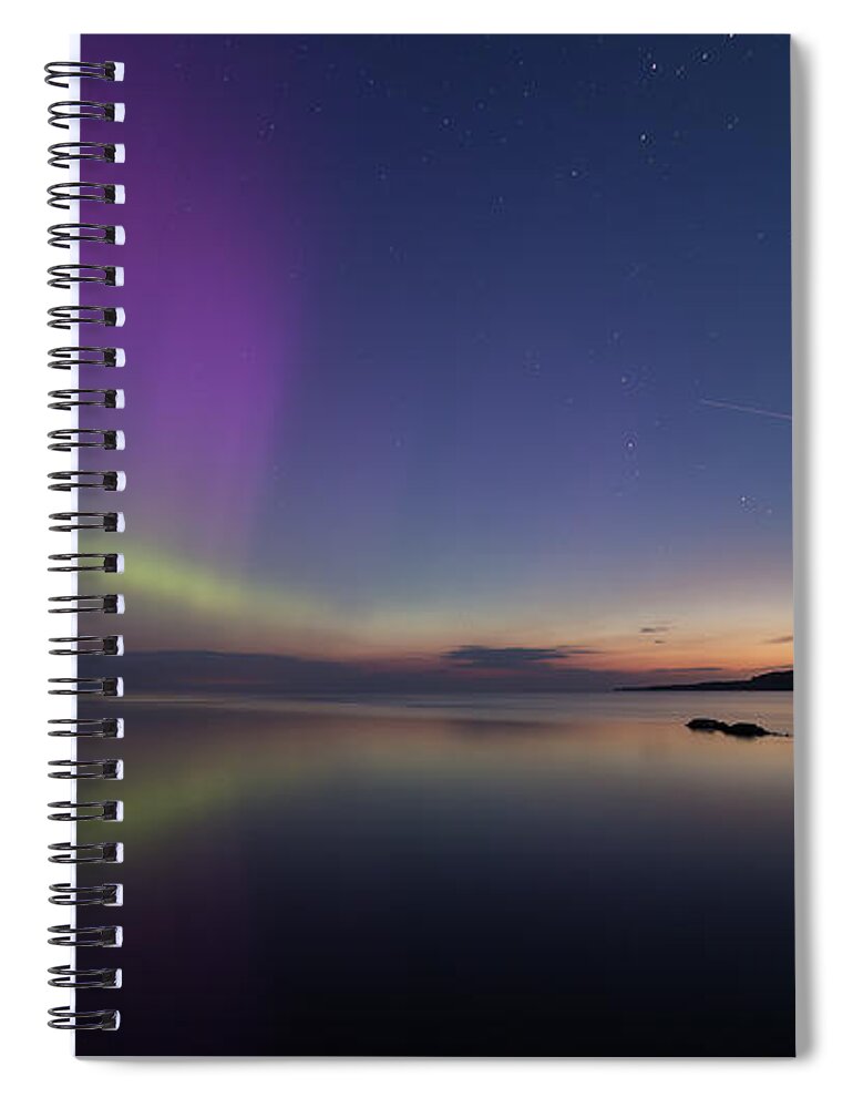Aurora Spiral Notebook featuring the photograph A Majestic Sky by Everet Regal