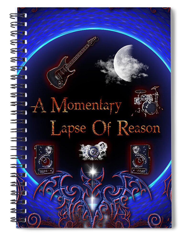 Pink Floyd Spiral Notebook featuring the digital art A Momentary Lapse Of Reason by Michael Damiani