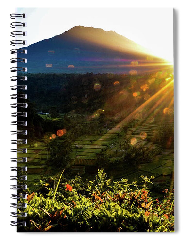 Volcano Spiral Notebook featuring the photograph This Side Of Paradise - Mount Agung. Bali, Indonesia by Earth And Spirit
