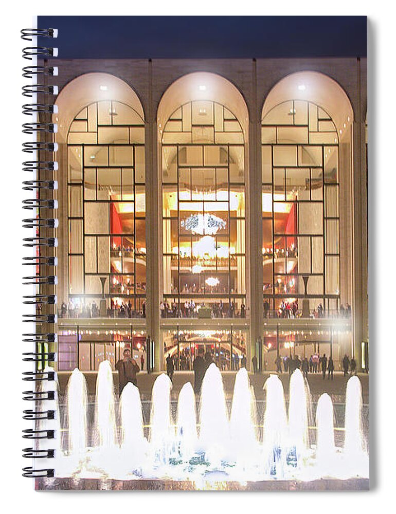 Lincoln Center Spiral Notebook featuring the photograph A Night at Lincoln Center by Mark Andrew Thomas