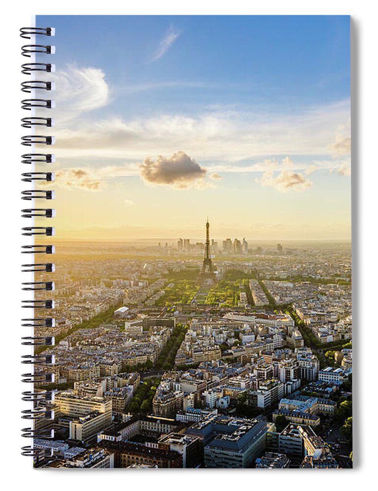 Paris Spiral Notebook featuring the photograph A Paris by Alexios Ntounas