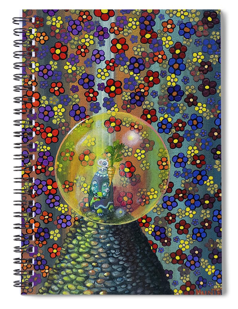 Pop Surrealism Spiral Notebook featuring the painting A Reward for Your Climb by Mindy Huntress