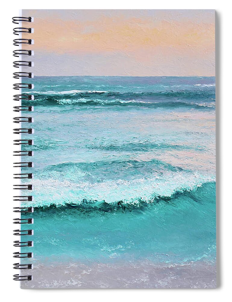 Ocean Spiral Notebook featuring the painting A sense of calm, seascape by Jan Matson