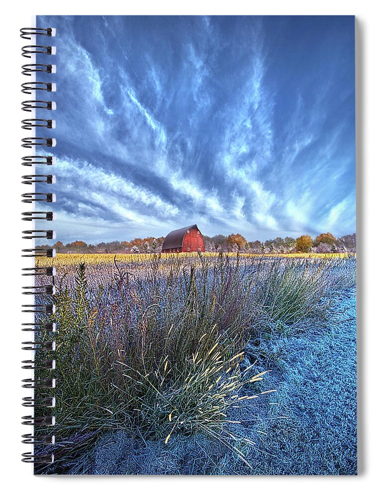 Season Spiral Notebook featuring the photograph A Small Measure of Peace We All Seek by Phil Koch