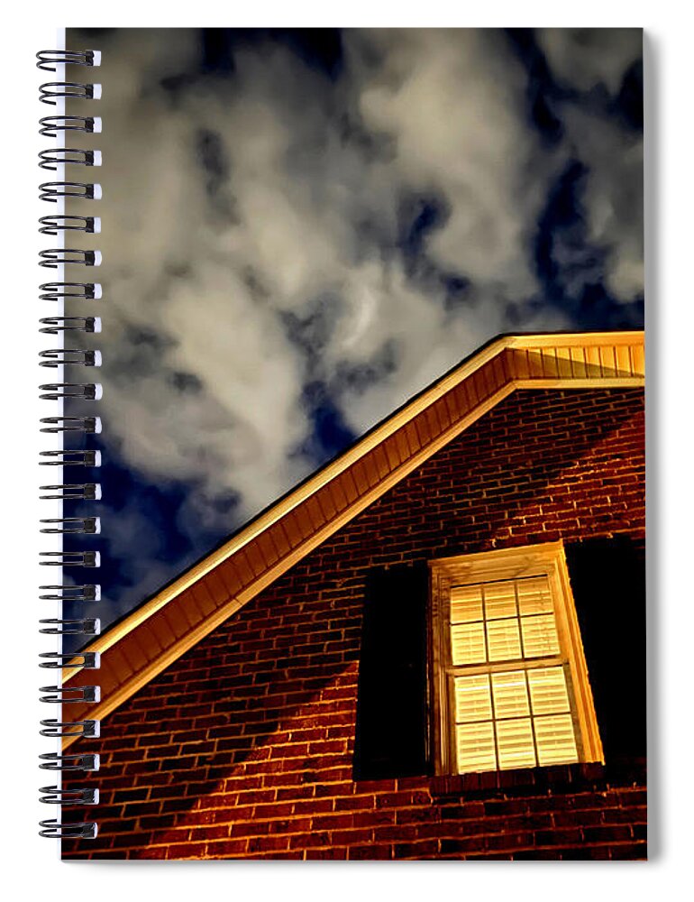House Spiral Notebook featuring the photograph A Strange Thursday Night at Home by Lee Darnell