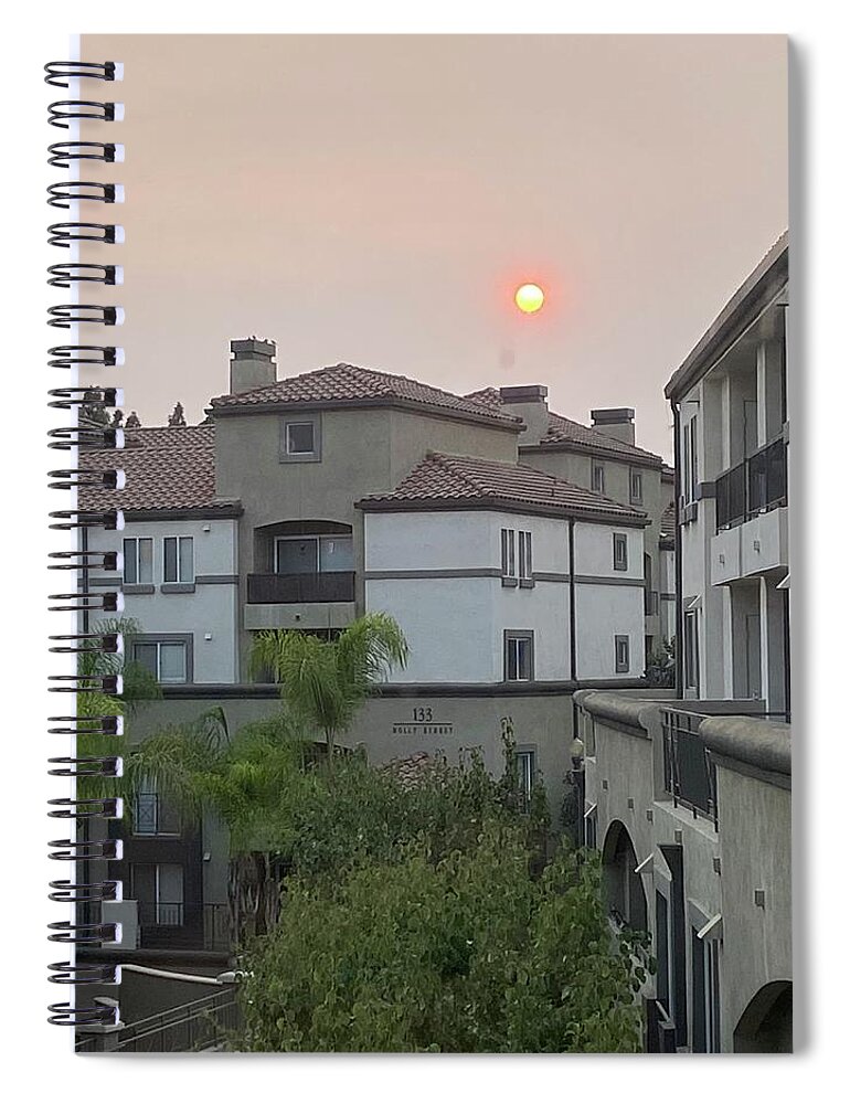 Smoke Spiral Notebook featuring the photograph A Taste of Global Warming by Calvin Boyer