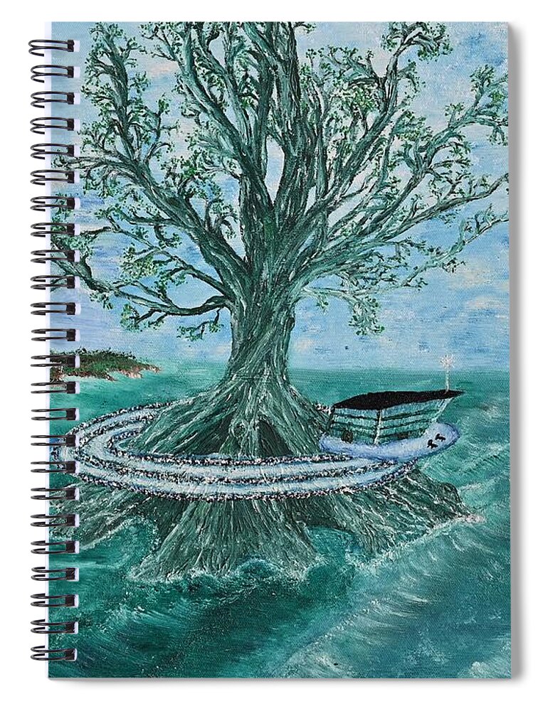 Christina Knight Spiral Notebook featuring the painting A Verde by Christina Knight