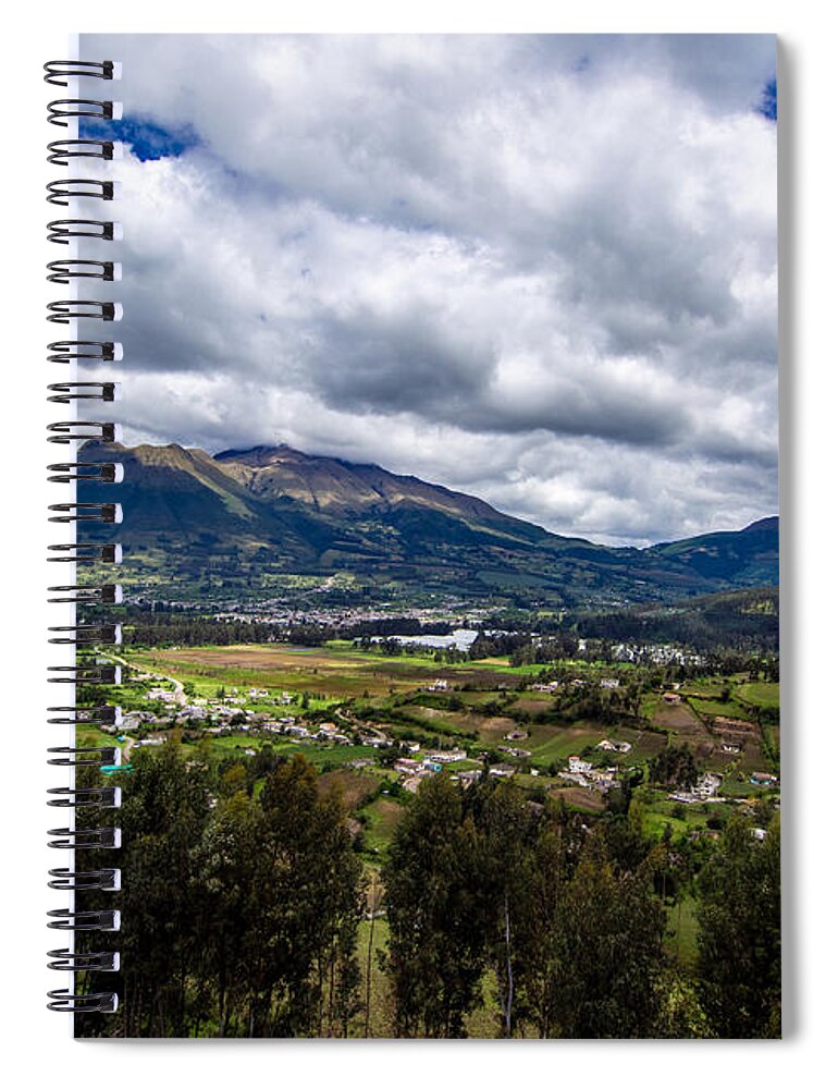 Ecuador Spiral Notebook featuring the photograph A Volcano in the Highlands of Ecuador by L Bosco