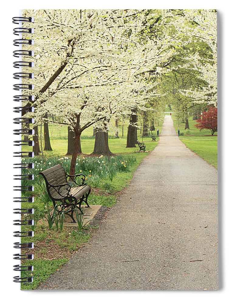 Tower Grove Park Spiral Notebook featuring the photograph A Walk in Tower Grove by Scott Rackers