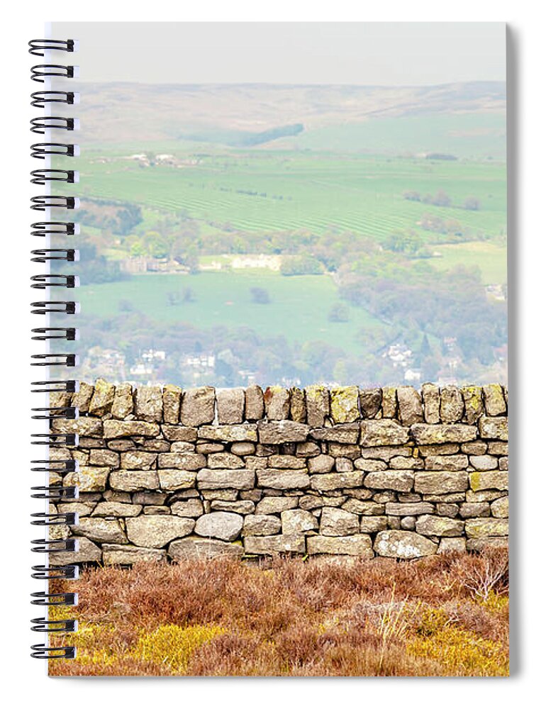 Nature Spiral Notebook featuring the photograph A Wall on Ilkley Moor by W Chris Fooshee