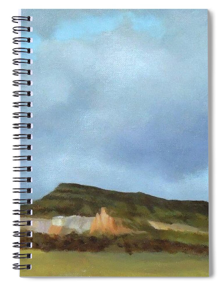 New Mexico Spiral Notebook featuring the painting A Wintry Day in Abiquiu by Phyllis Andrews