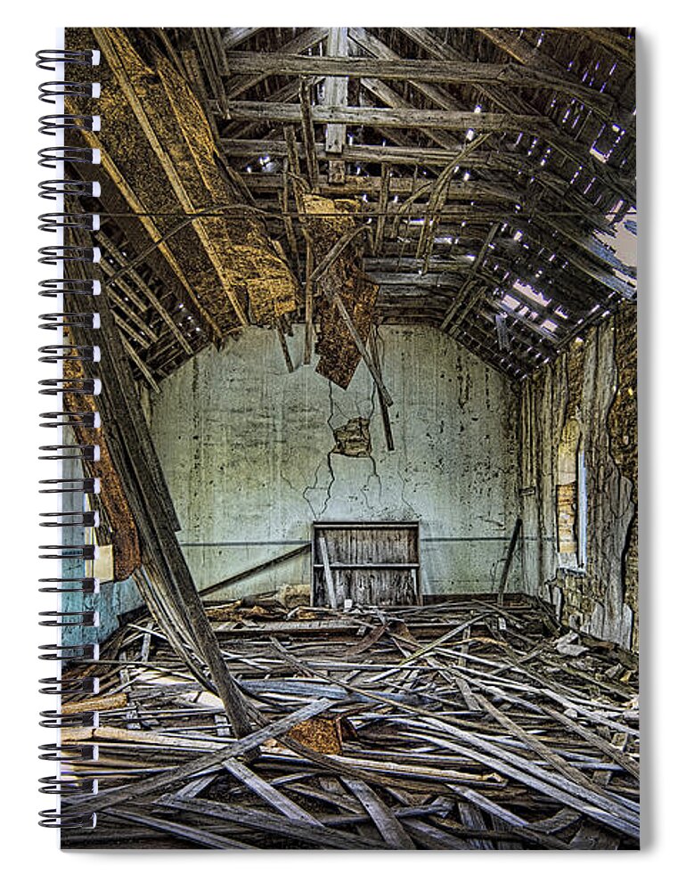 Church Spiral Notebook featuring the photograph Abandoned Church #1 by Ron Weathers