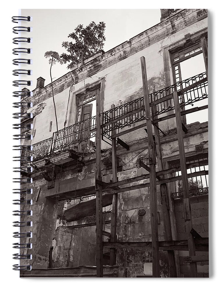 Cuba Spiral Notebook featuring the photograph Abandoned Havana Building by M Kathleen Warren