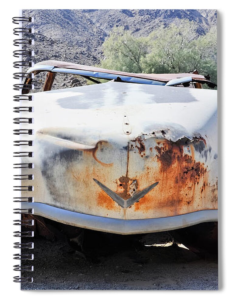 Mojave Spiral Notebook featuring the photograph Abandoned Mojave Auto by Kyle Hanson