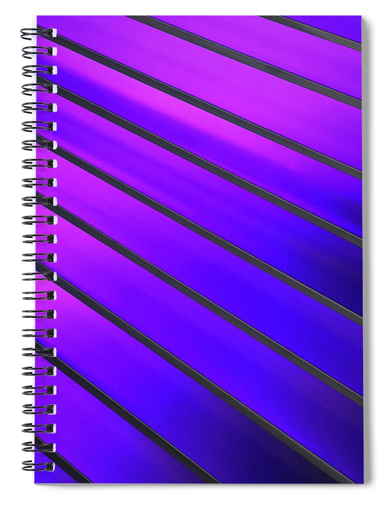 Purple Lines Spiral Notebook featuring the photograph Abstract 21 by Tony Cordoza